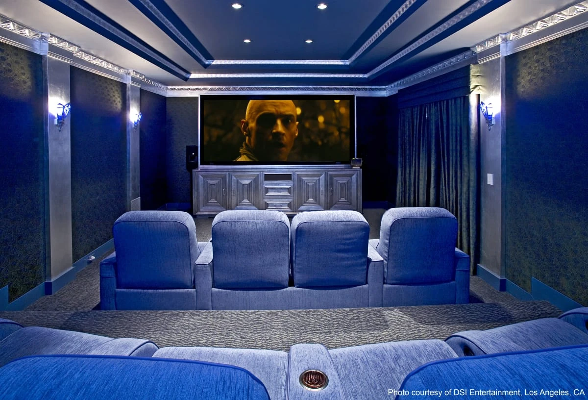 Large display and media setup for projector and screen planning